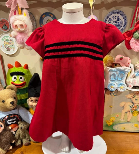 holiday dress 24 months Bonnie Jean Baby Girls Striped Santa Dress Red 24 Months main image 1