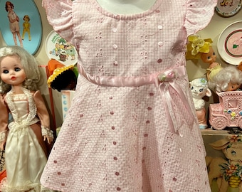 6-9 Months Pink Eyelet Baby Dress