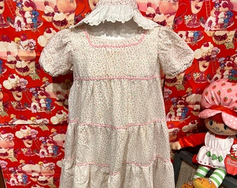 4/5 Calico Dress and Bonnet