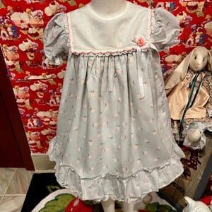 Kids 5/6 Floral 80s Dress Peaches and Cream