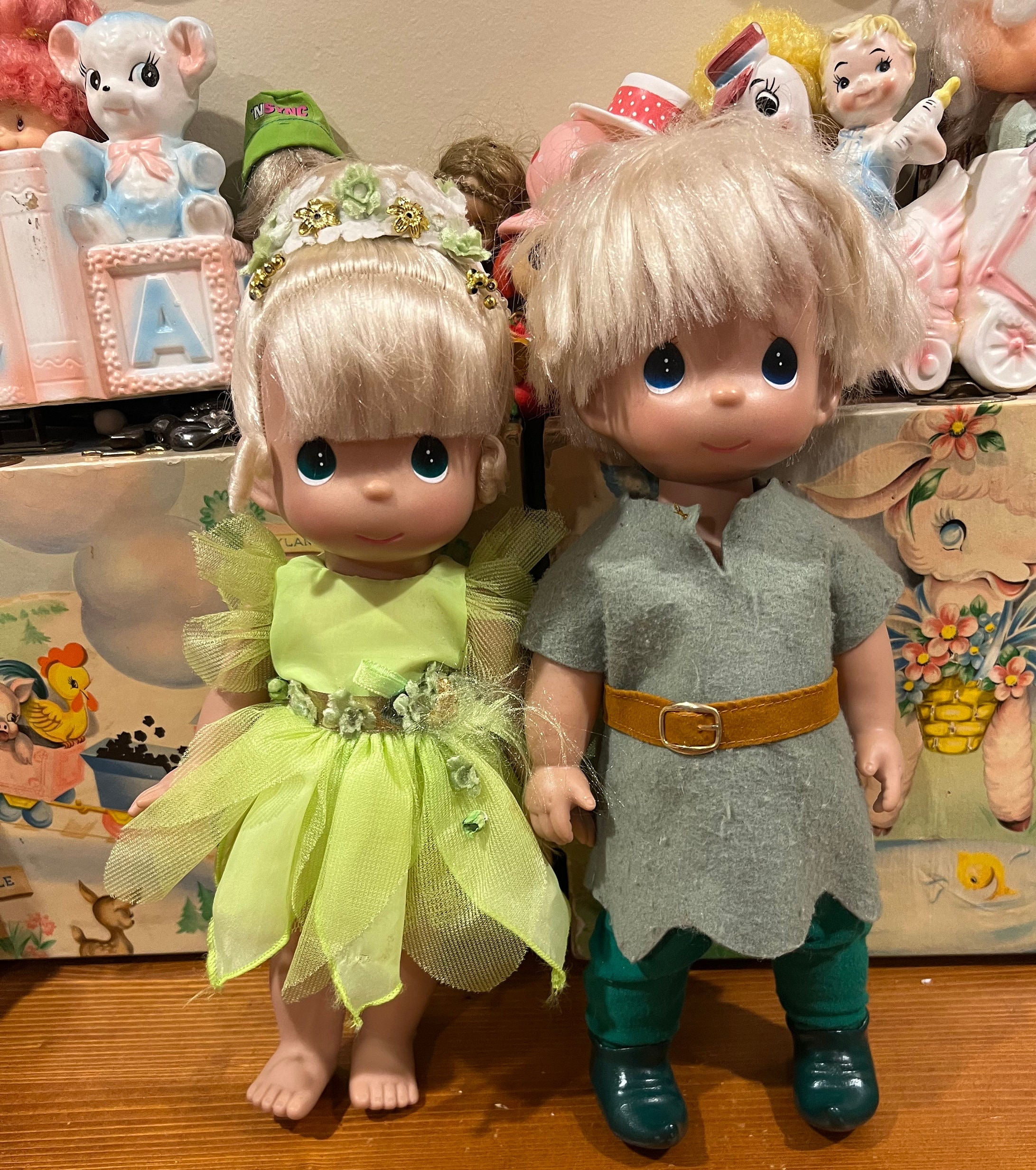 Precious Moments Tinkerbell and Peter Pan - Etsy