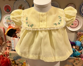 0-3 Months Yellow Baby Dress