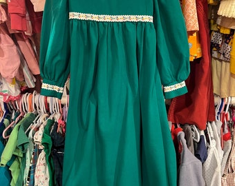 2/3T Handgemachtes 60er Jahre Maxi Kleid