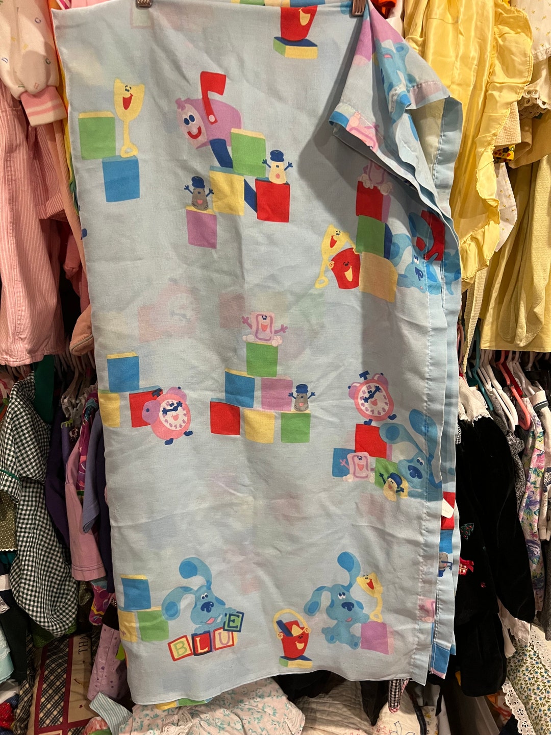 Blues Clues Toddler Bed Flat Sheet Etsy