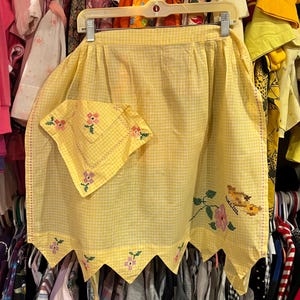Vintage Gingham Apron