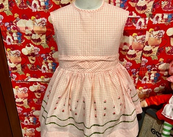4T 1950’s Pink Gingham Dress