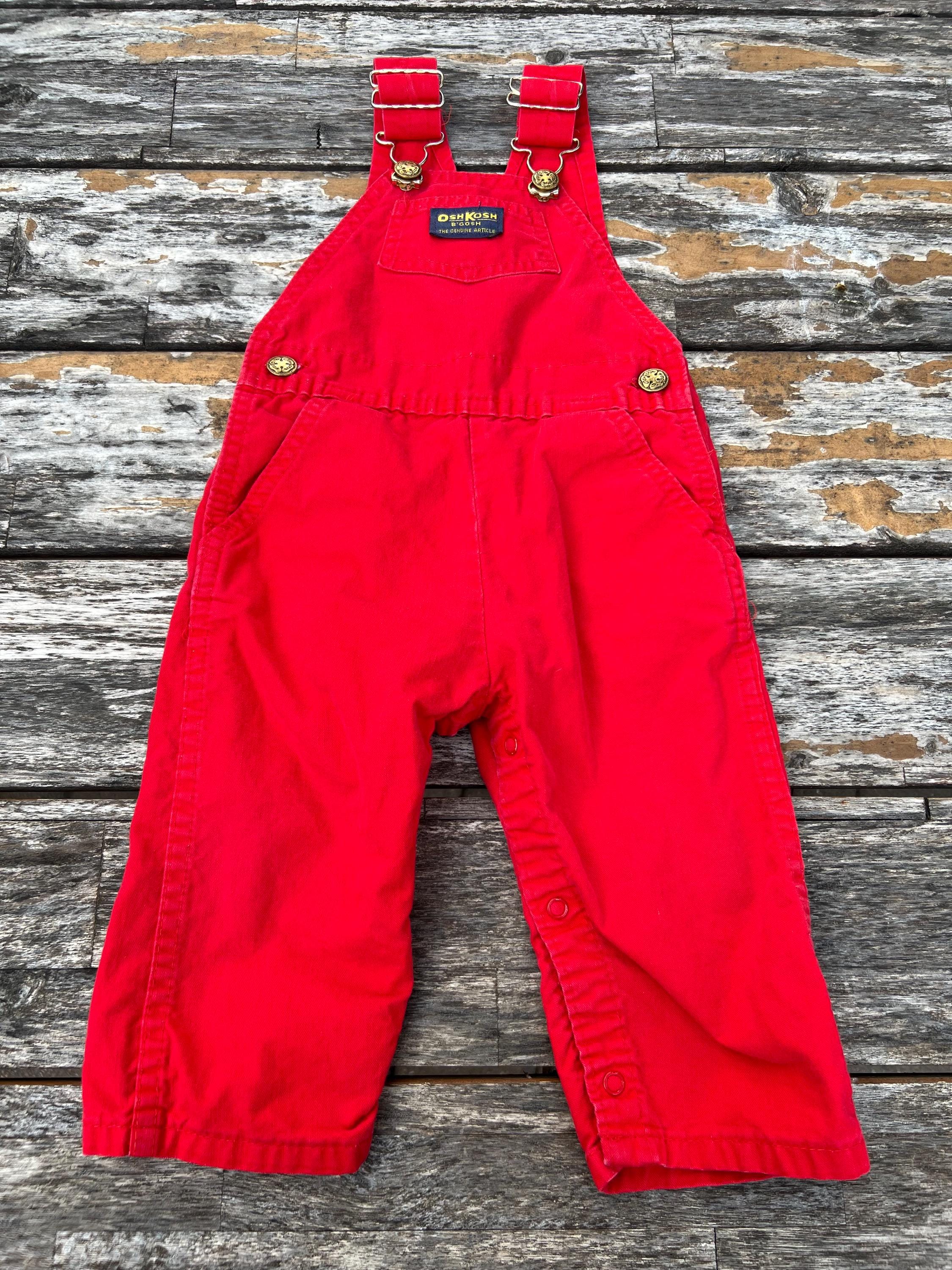 Oshkosh Red Overalls - Etsy