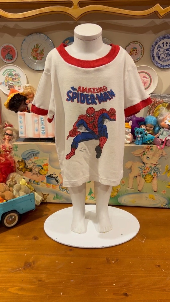 4/5T Spiderman 70’s Ringer T-Shirt - image 4