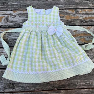 18/24 Months Green Seersucker Dress