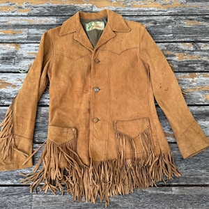 Adult/Teen XS Suede 60s Jacket with Fringe