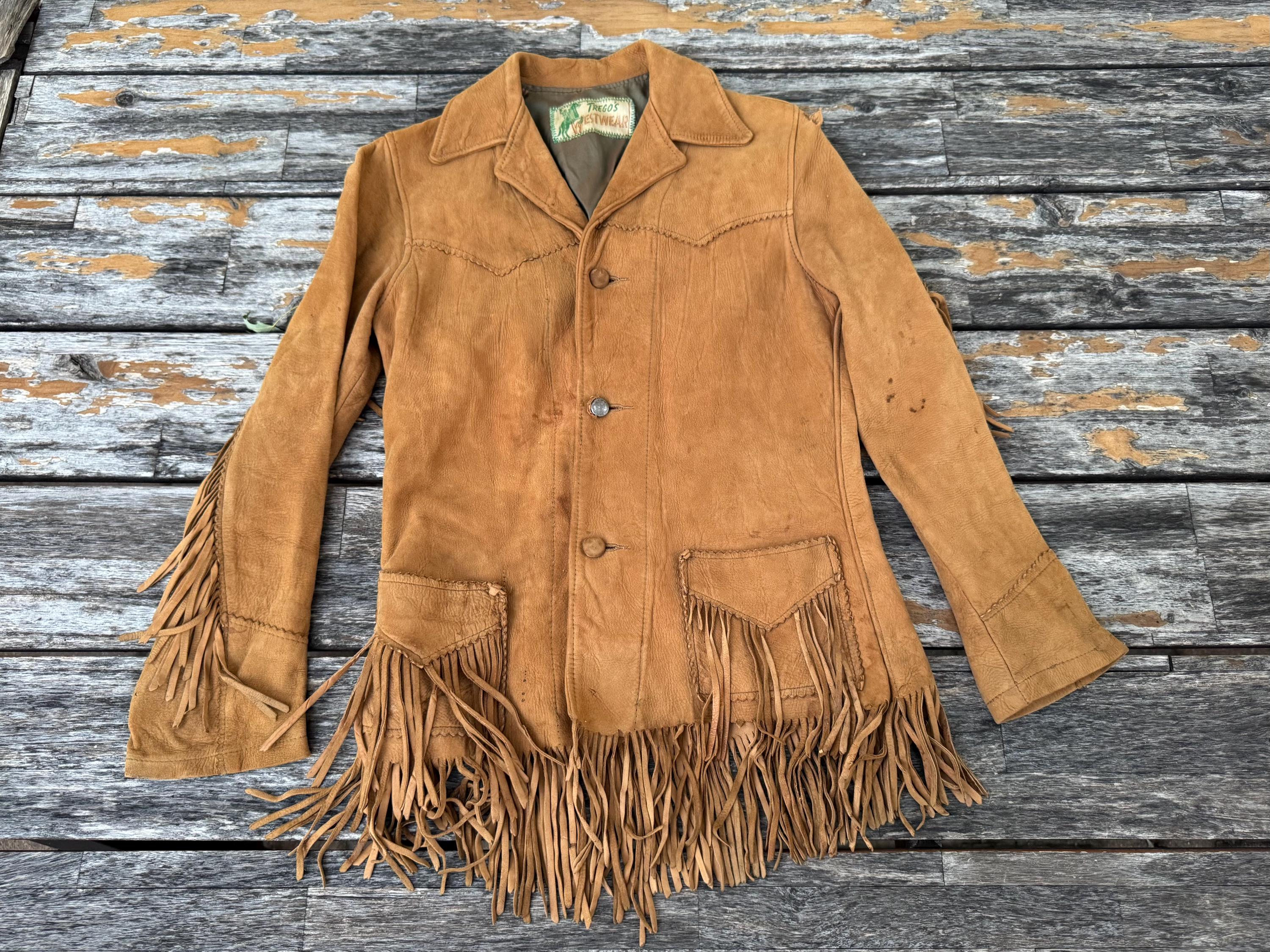 TREGO'S WEATWEAR 60's 70's VINTAGE!! ビンテージ スエード ボアレザージャケット 40 L Tregos Westwear - Etsy UK