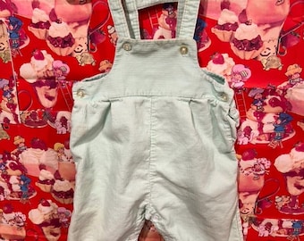 Groene corduroy overall 6-9 maanden