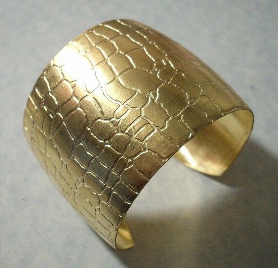 Unfinished Raw Brass Alligator Cuff Bracelet Blank Great for | Etsy