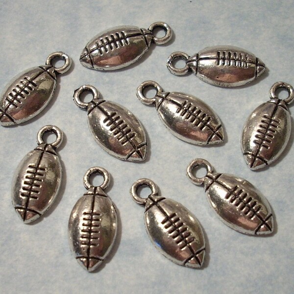 50 Football Charms - 6 x 16mm - Sports Charms