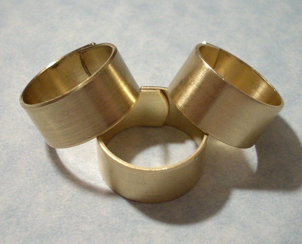 Adjustable Brass Rings Raw Brass Ring Blanks 3 pcs Etsy