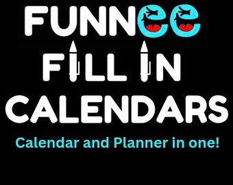 Calendar AND Planner in ONE! Don't lose another month! Print it, Plan it and Laugh while you get it Done!