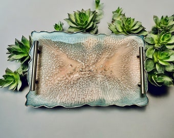 Serving tray, decorative tray, serving tray made of epoxy resin, modern serving tray.