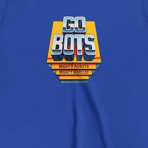 Go-Bots-shirt, vintage jaren 80 speelgoedlogo jeugd-T-shirt, kleurrijk kinder T-shirt, jaren 80 cartoon graphic T-shirt, retro kinderkleding
