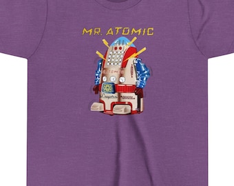 Camiseta juvenil Mr Atomic Robot: camiseta gráfica vintage de los años 50