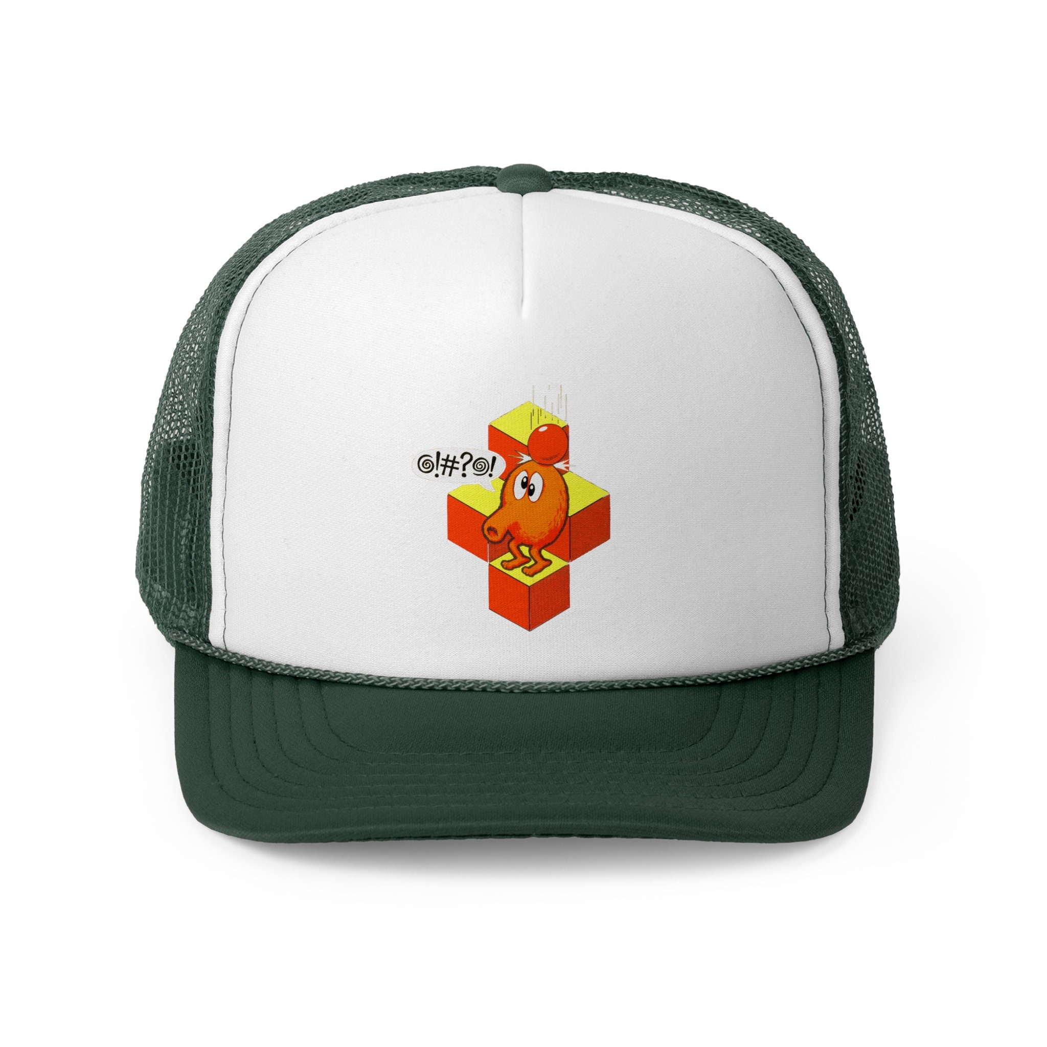 Q*bert - Classic 80s Video Game Character - Orange, Yellow