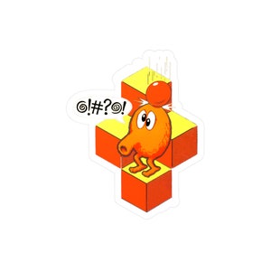 Q*Bert - Classic 80s Video Game Character - Kiss-Cut Vinyl Decals