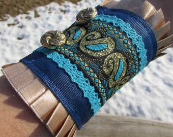 Paisley Pizzazz Ribbon Cuff bracelet