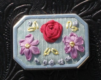Octagonal Silk Embroidery Pin