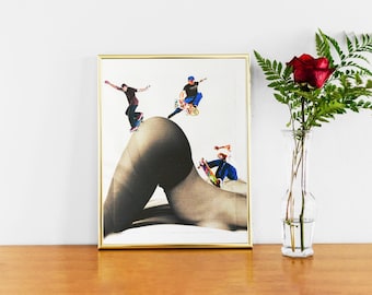 Thrasher Magazine Hand Painted Poster Print, High Quality Matte