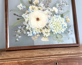 Custom Pressed Bouquet Frame - Preserved Wedding Bouquet - Floral Preservation