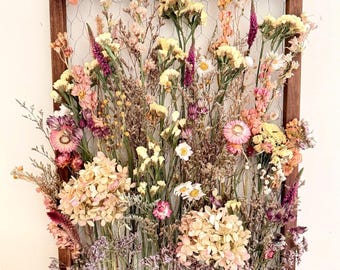The Meadow - Botanical Frame - Dried Flowers Wall Art Decor