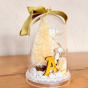 Personalized with Initials Ornament - Christmas tree dried florals ornament