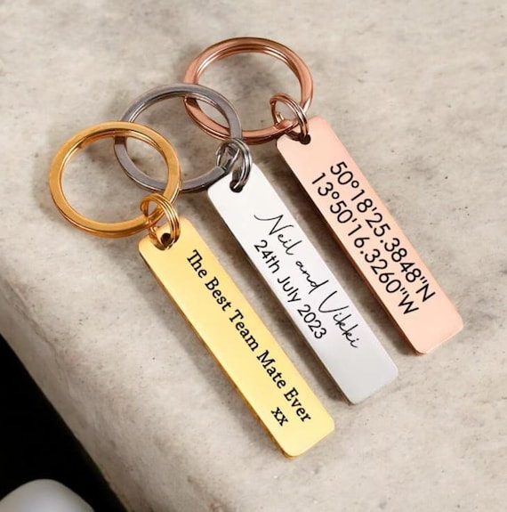 Personalized Stainless Steel Keychain Custom Engraved Key Chain  Personalized Gifts for Him Best Friend Gifts Gifts for Mom
