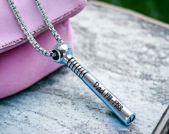 Keepsake Urn Baseball Cremation Necklace For Dog And Human Ashes - Cremation Necklace - Keepsake Necklace - Memorial Necklace - Urn Necklace