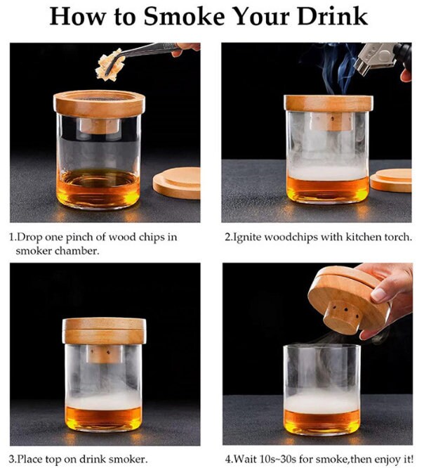 Cocktail Smoker Kit With Torch Whiskey Smoker Kit Old Fashion Cocktail ...