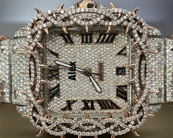 VVS1 D Moissanite Diamond Watch Fully Iced Out Watch VVS1 D Moissanite Diamond Watch Fully Iced Out Watch