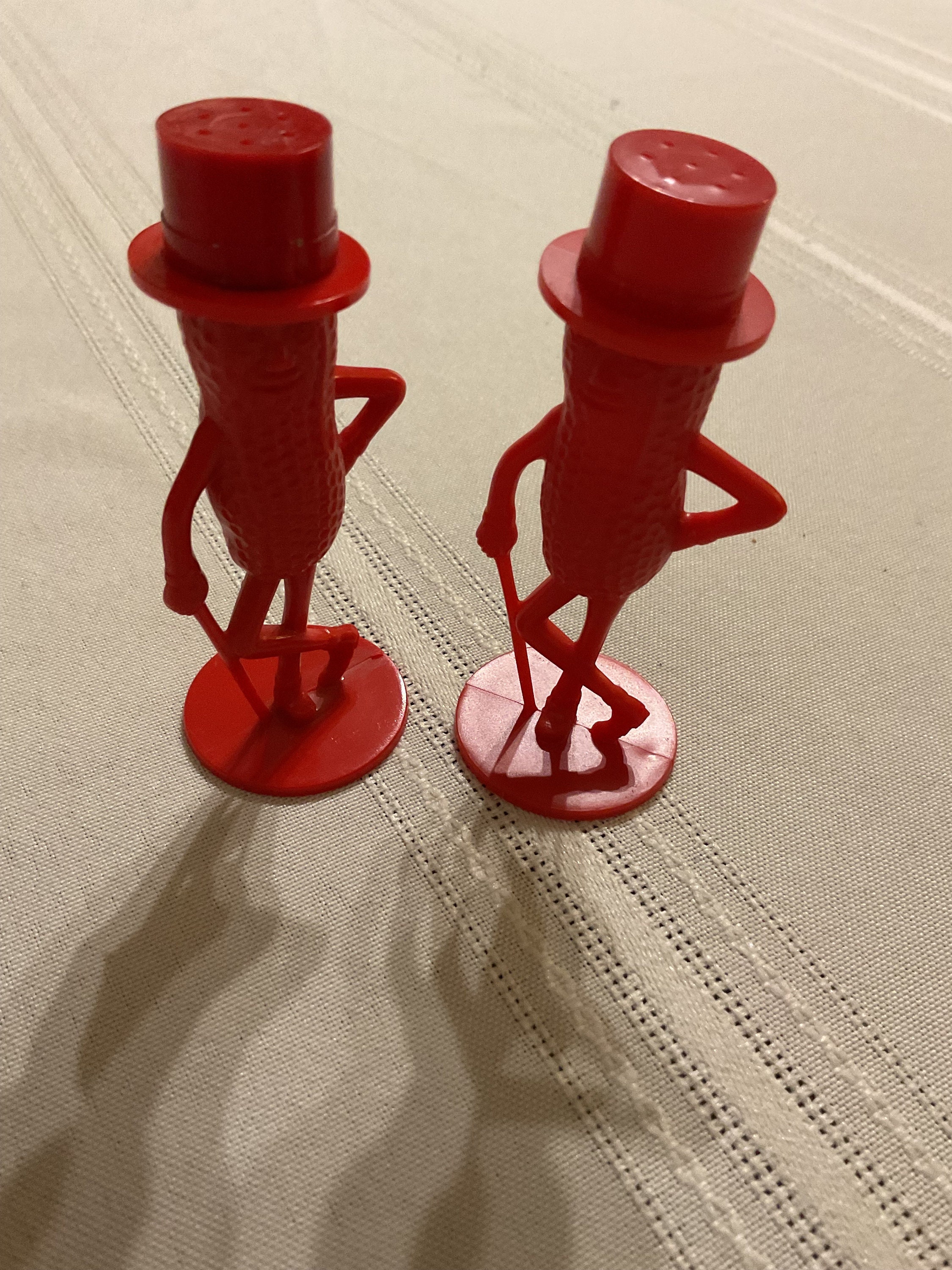 Vintage Planters Mr Peanut Salt & Pepper Shakers - Red - Etsy