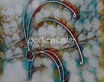 Diadema con diseño de espiral personalizado y marco de alambre (con variaciones de soporte trasero) - Hecho a medida/Nuevo