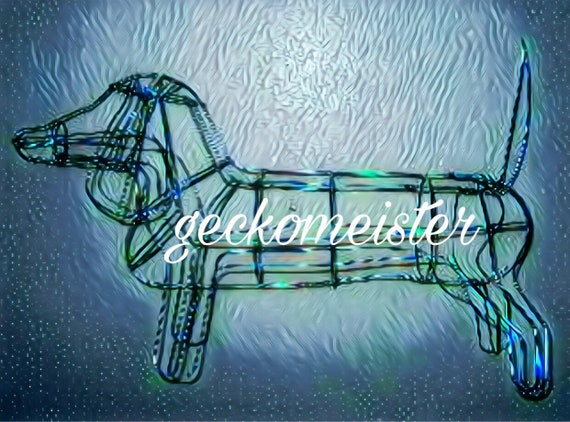 Dachshund Topiary Wire Dog Frame Design Custom Unique Etsy