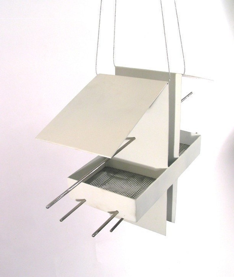 Duo Modern Bird Feeder in White
