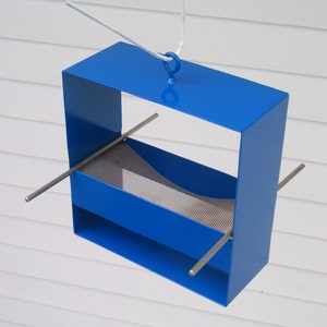 99 Modern Bird Feeder in Deep Blue image 4