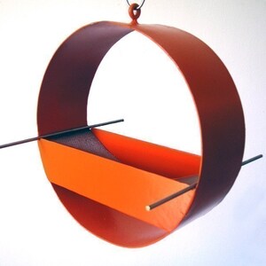 Charm Modern Bird Feeder in Orange image 2