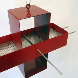 Plus Modern Bird Feeder in Colonial Red and Apple Red