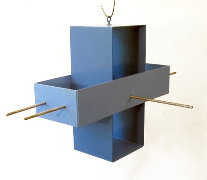 Plus Modern Bird Feeder in Spa Blue and Wildflower Blue image 2