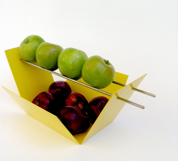 Modern Fruit Bowl Green Apples / Red Apples Welded steel Etsy