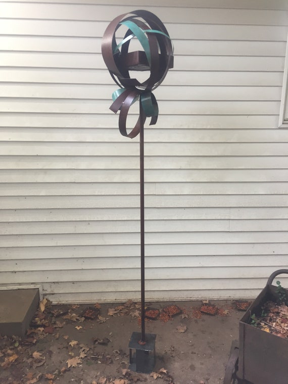 Welded Steel And Copper Bird Feeder No 370 Freestanding Etsy
