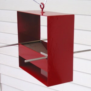 99 Modern Bird Feeder in Deep Red image 3