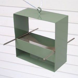 99 Modern Bird Feeder in Sage Green image 2