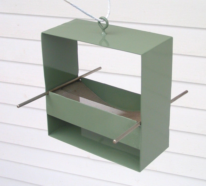 99 Modern Bird Feeder in Sage Green image 2