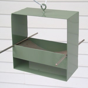 99 Modern Bird Feeder in Sage Green image 1