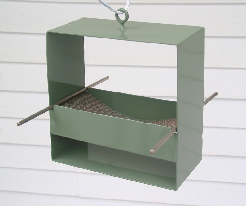 99 Modern Bird Feeder in Sage Green image 1